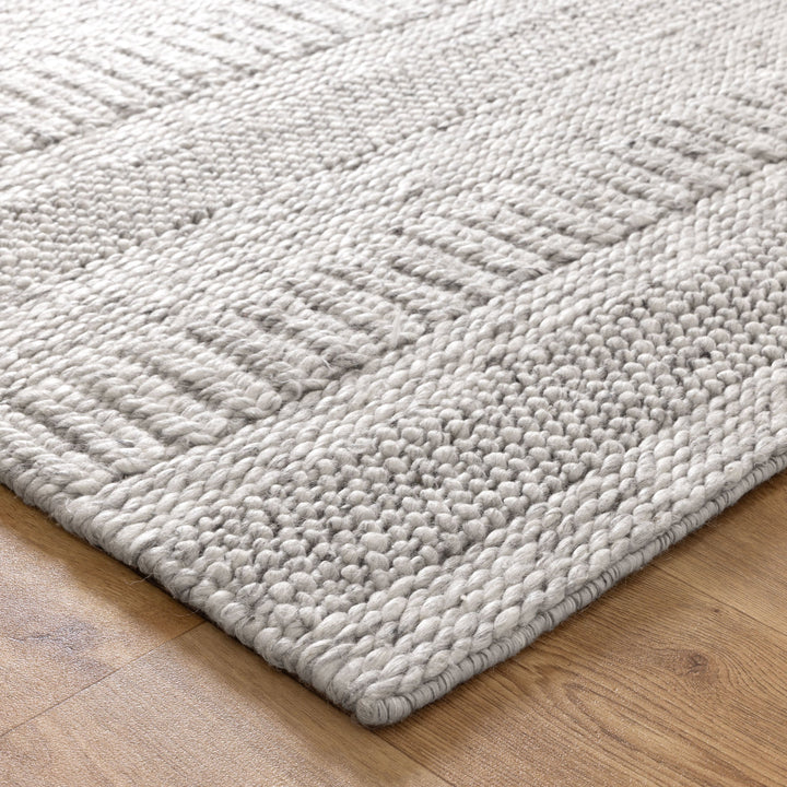 Privilege 002 Wool Rug Grey