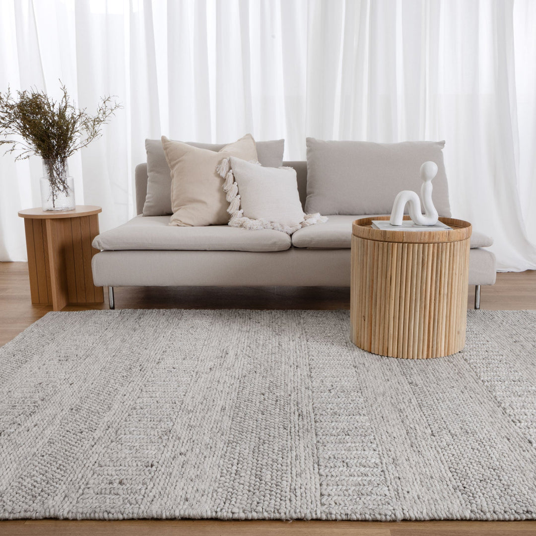 Privilege 002 Wool Rug Grey