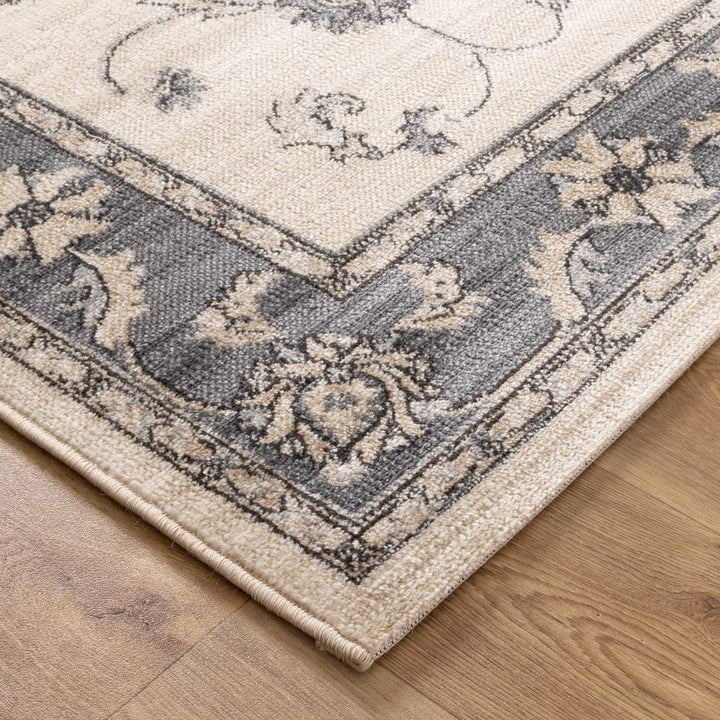 Arya Ziegler Cream Grey Rug - 6024 CREA