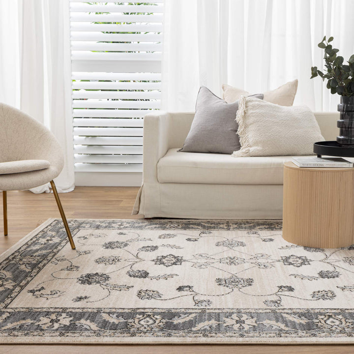 Arya Ziegler Cream Grey Rug - 6024 CREA