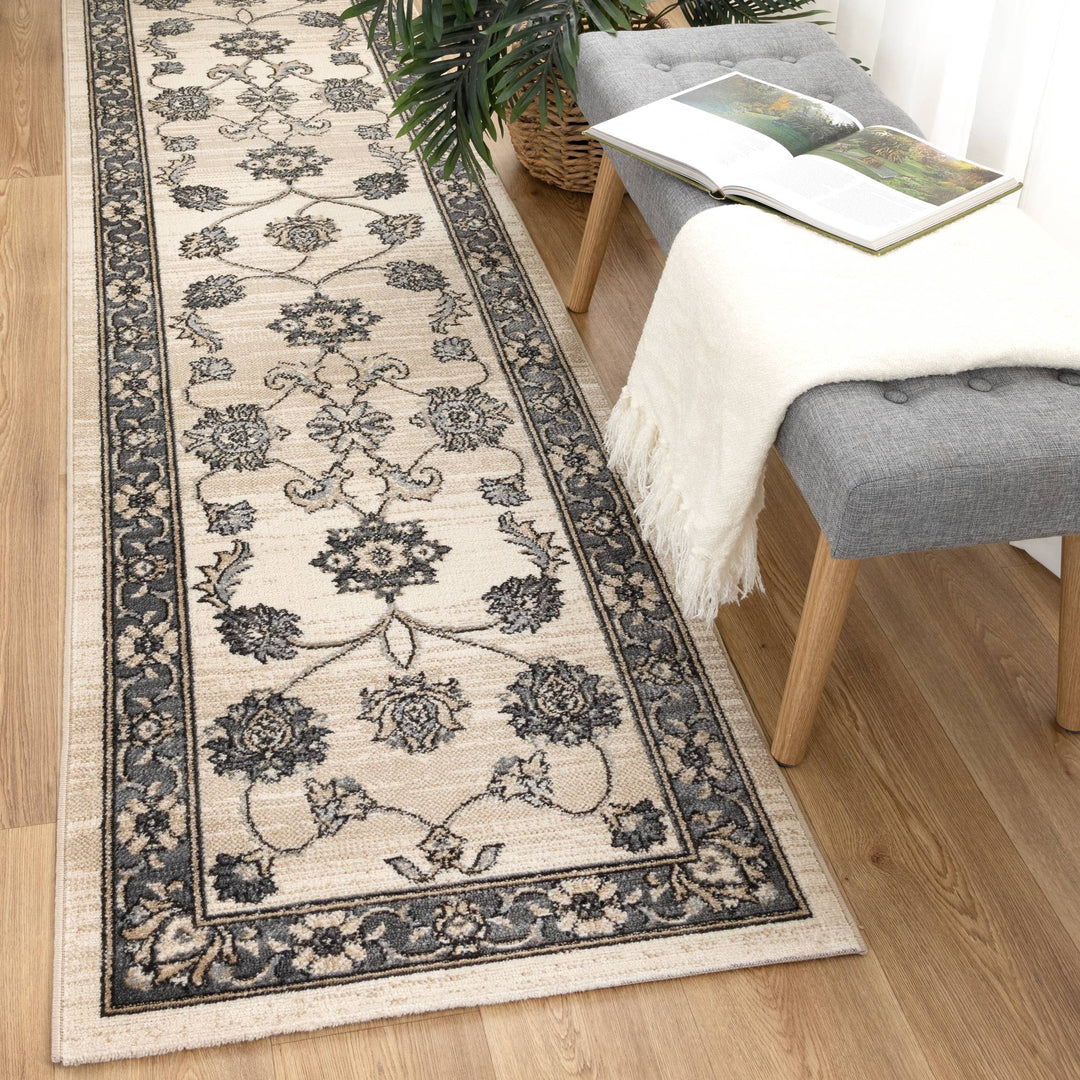 Arya Ziegler Cream Grey Rug - 6024 CREA