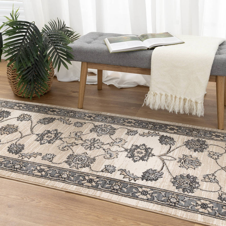 Arya Ziegler Cream Grey Rug - 6024 CREA