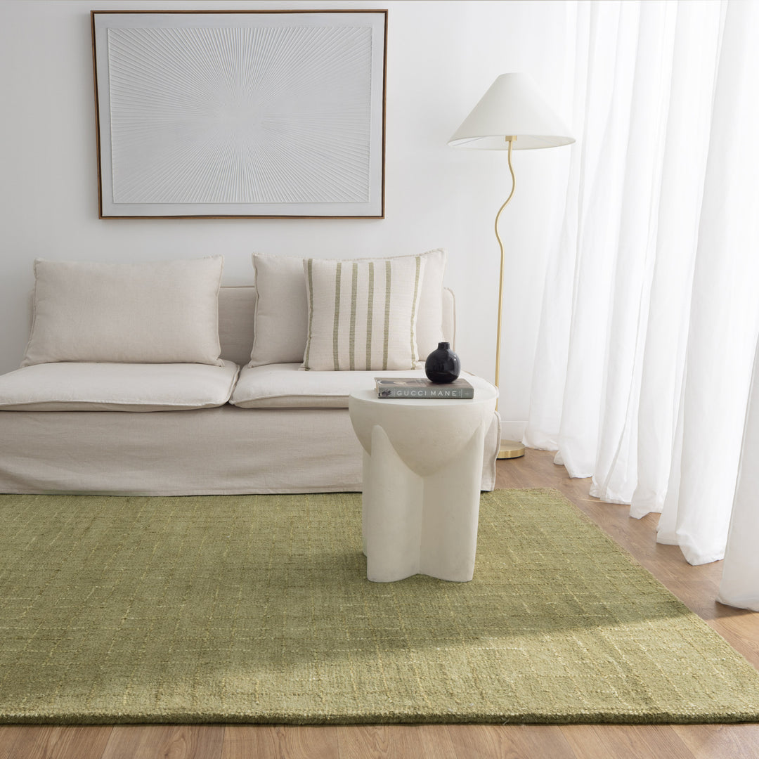 Abasco Green Knitted Wool Rug