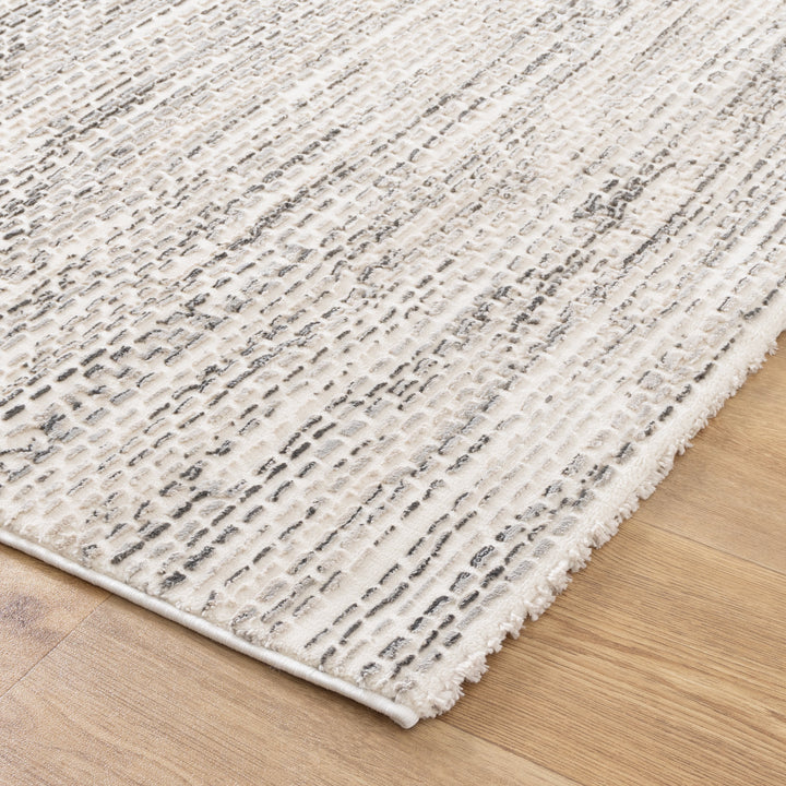 Sign Lines Cream Grey Rug S003