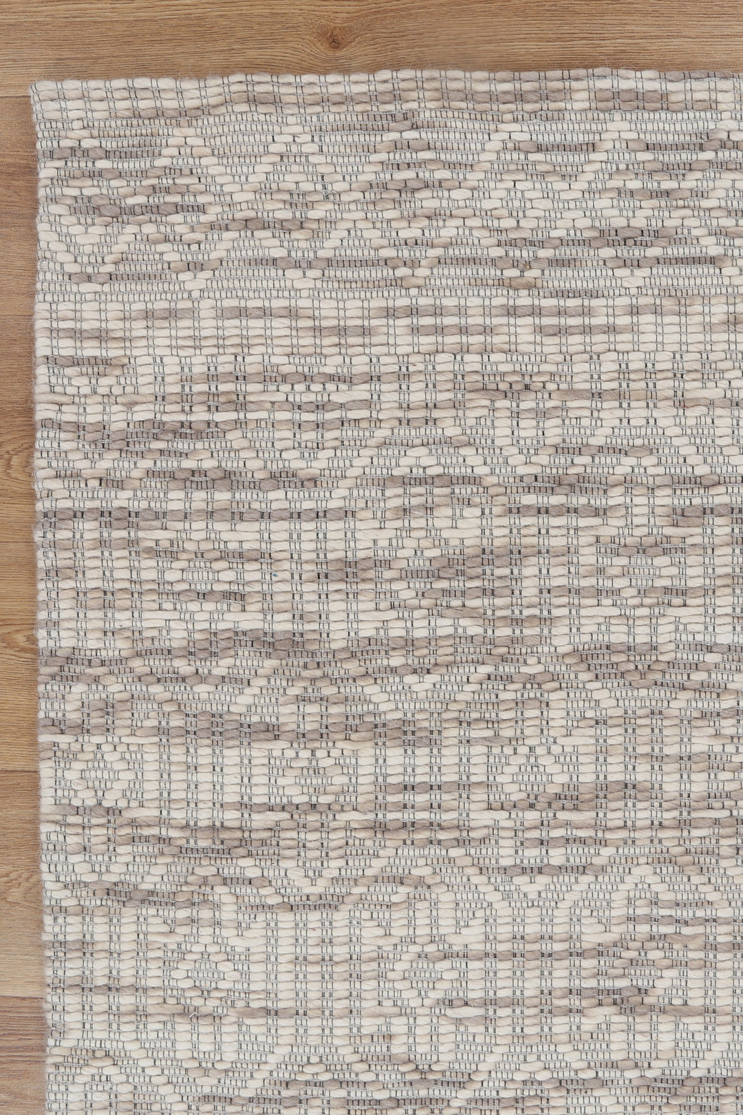 Copacabana Geometric Beige Wool Rug -PANI 01 BEIGE