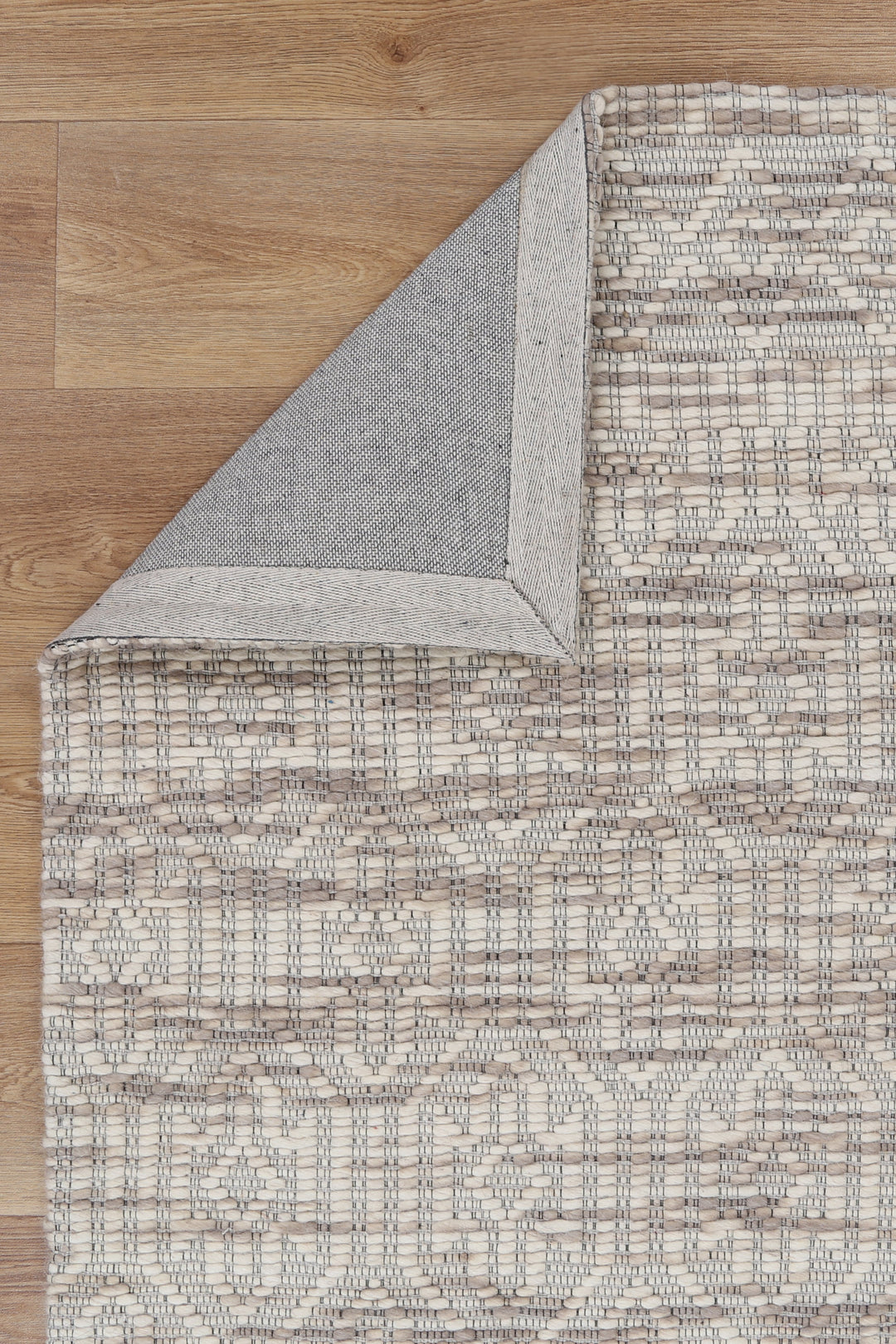 Copacabana Geometric Beige Wool Rug -PANI 01 BEIGE