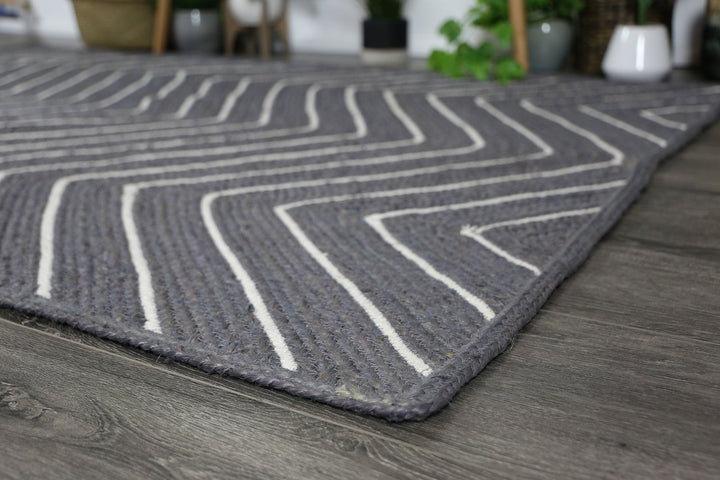 Artisan Grey Natural Chevron Rug