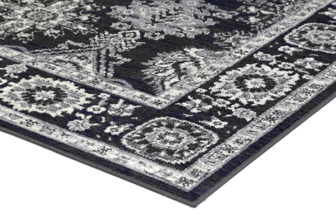 Arya Ziegler Navy Grey Rug - 6890 NAVY