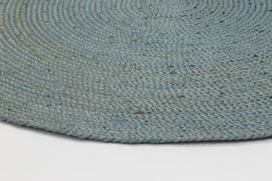 Organica Tundra Blue Jute Round Rug