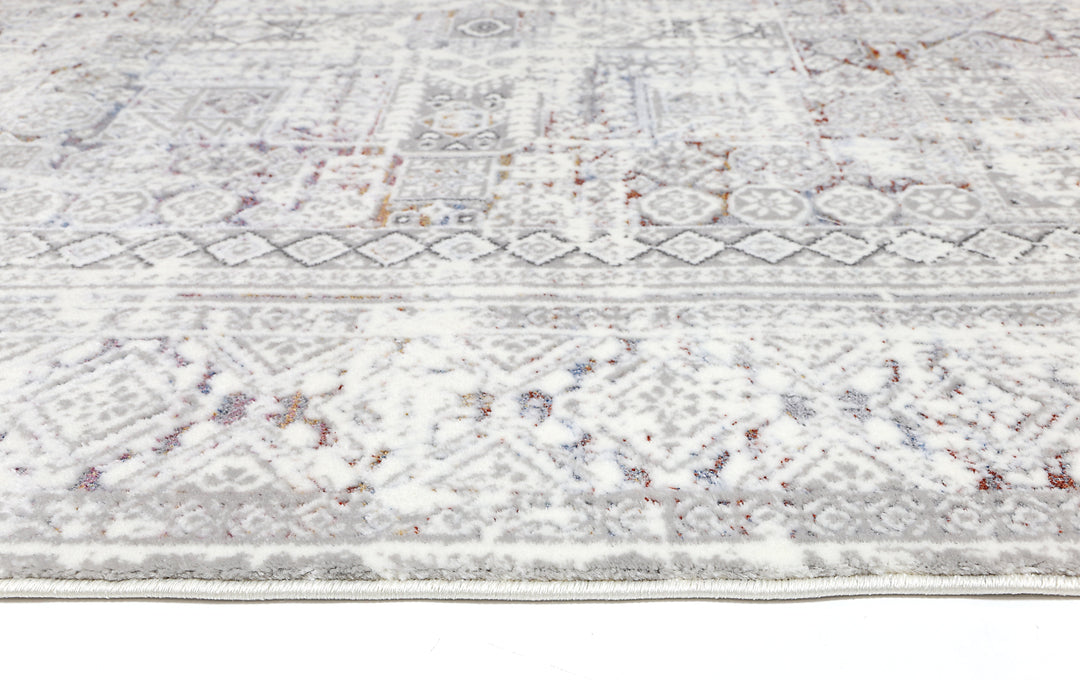 Bohemian Paradise Panel Grey Multi Rug - 03GMUL