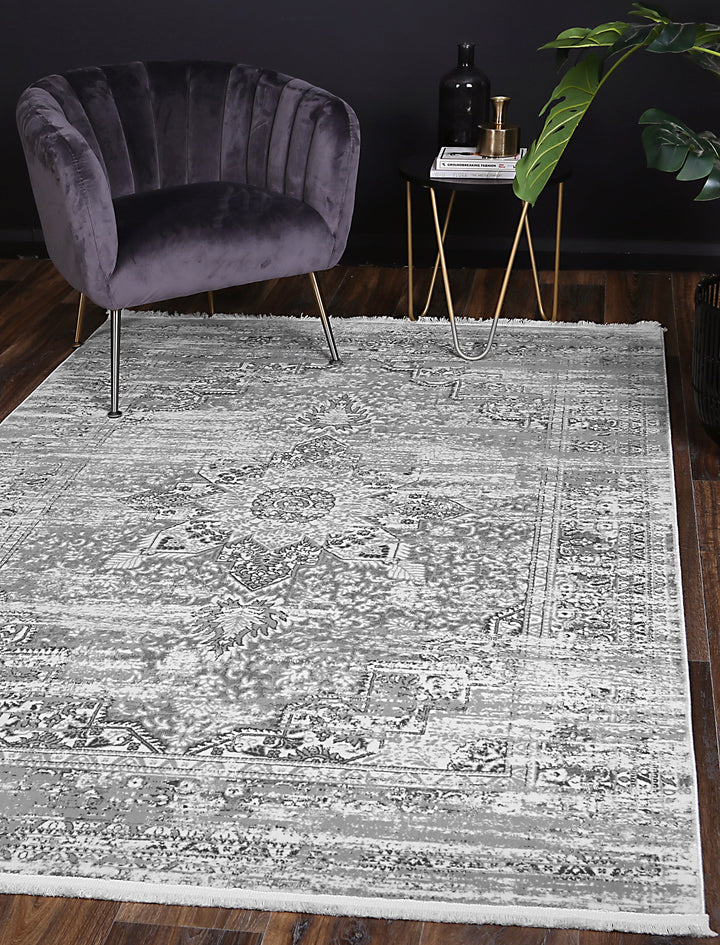 Bohemian Paradise Medalion Grey Rug - 06GREY