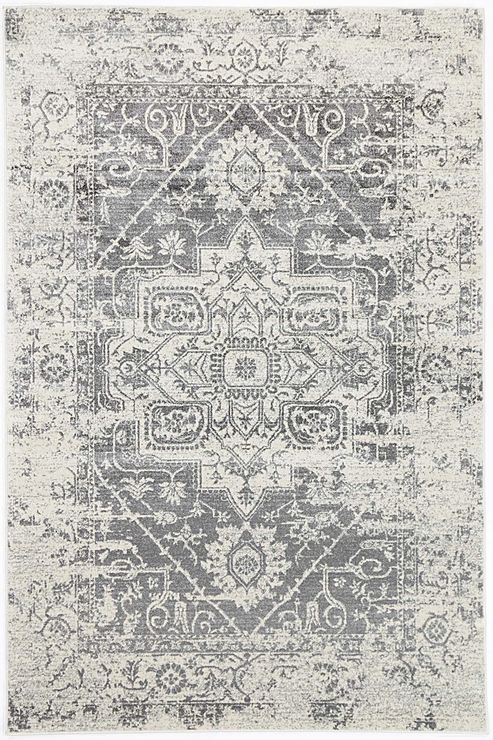 Delicate Audrey Ivory & Grey Rug - DEL20