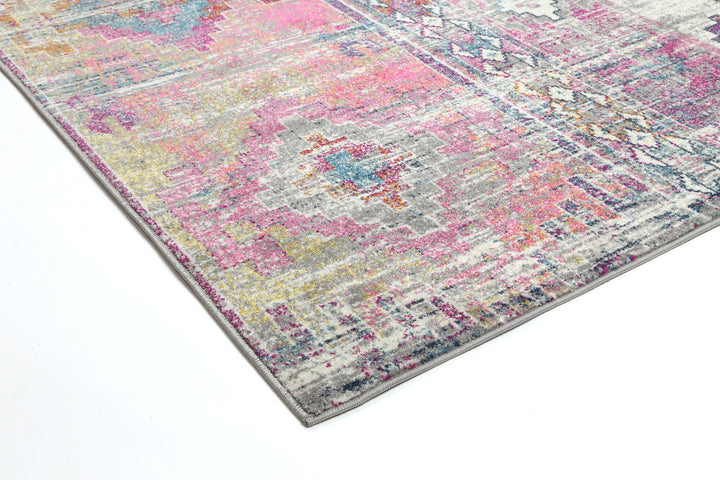 Delicate Ikat Multi Coloured Rug - DELI12