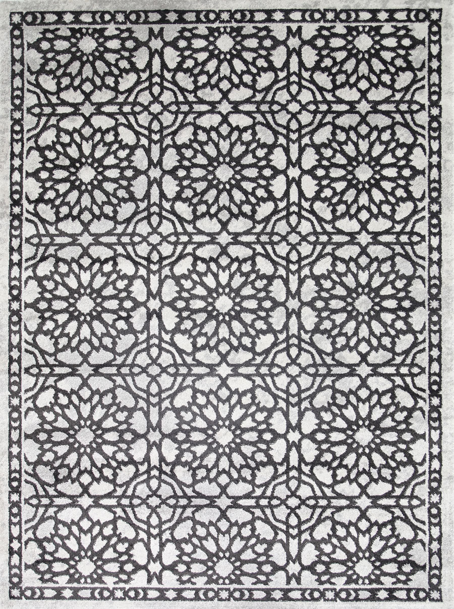 Matisse Dark Grey Demask Rug - 1591 896