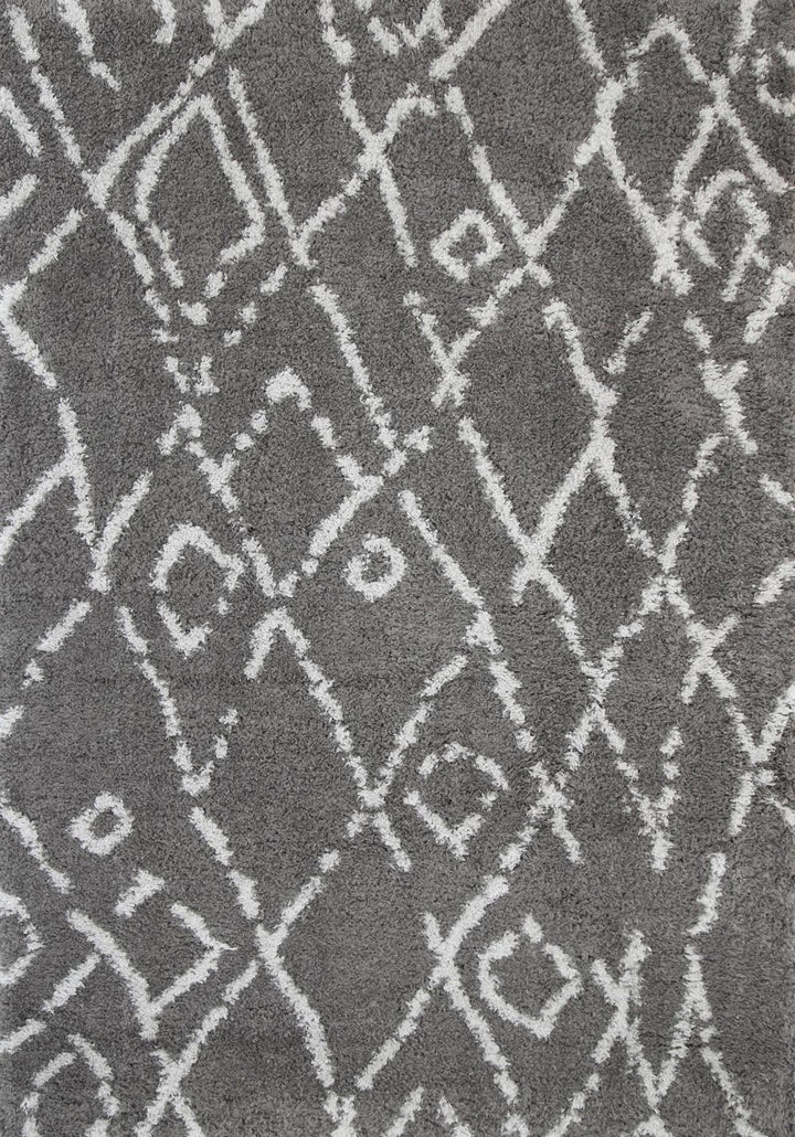 Moroccan Grey and Silver Fes Rug - 1909 995