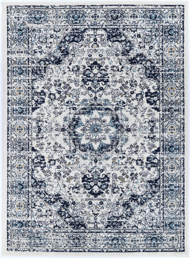 Provence Gruissan Blue & Ivory Transitional Rug - 022