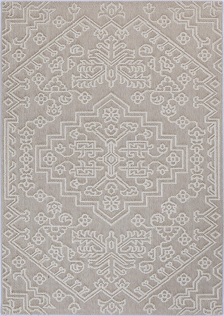 Vanuatu Waita Beige Tribal Flatweave Rug - 13